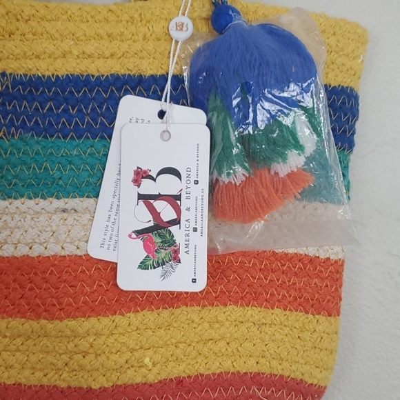 America & Beyond Rope Colorblock Mini Purse - Picture 5 of 6